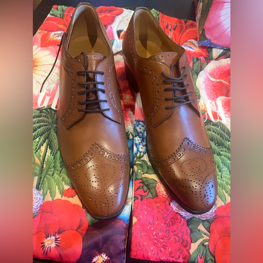 NIB Full set Gucci men’s waxed calf brogues